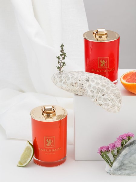 Frosted Berry Red ROSE - GLASS CANDLE 270g